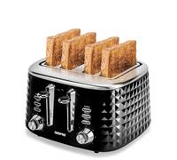 4 Slice Textured Toaster 7 Level Browning Control Defrost Reheat Cancel, 1750W