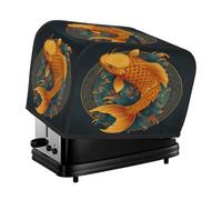 4 Slice Toaster Cover Asian Koi Fish Dust Cover for Bread Machine,Small Kitchen Appliance