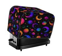 4 Slice Toaster Cover Colorful Moons Stars Starry Night Dust Cover for Bread Machine,Small Kitchen Appliance