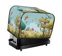 4 Slice Toaster Cover Fantasy Fairy Tale Meadow Castle Dust Cover for Bread Machine,Small Kitchen Appliance