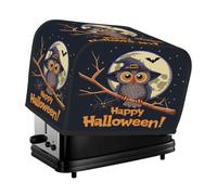 4 Slice Toaster Cover Happy Halloween Full Moon Owl Dust Cover for Bread Machine,Small Kitchen Appliance