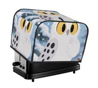 4 Slice Toaster Cover, Waterproof Dust Covers Cartoon Owl Snow Bread Maker Protective Cotton And Linen Quilted Machine Protector For Small Kitchen Appliance Dining Room Home Table Decor Gifts