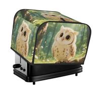 4 Slice Toaster Cover, Waterproof Dust Covers Cute Owl Cub Bread Maker Protective Cotton And Linen Quilted Machine Protector For Small Kitchen Appliance Dining Room Home Table Decor Gifts