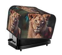 4 Slice Toaster Cover with Pocket Universal Size Toasters Dusts Covers Art Lion Bread Machine Cover & Protection Bread Machine Protector Small Kitchen Appliance Covers