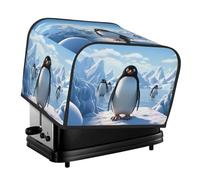 4 Slice Toaster Cover with Pocket Universal Size Toasters Dusts Covers Penguin Antarctica Ice Bread Machine Cover & Protection Bread Machine Protector Small Kitchen Appliance Covers