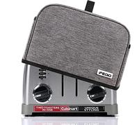 4 Slice Toaster Cover with Pockets & Top Handle,Small Appliance Toaster Dust Cover , Machine Washable(Grey)