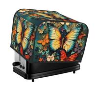 4 Slice Toaster Covers Quilted Bread Maker Cover Small Appliance Covers With Handle Colorful Butterfly Embroidery Paintings Toasters Dust Cover For Home Table Kitchen Decor