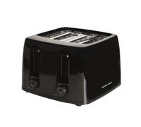 Hamilton Beach Toaster 4 Slice, Essential, 1300W, Plastic, 6 Browning Levels, Removable Crumb Tray, Wide Slots, Compact, Integrated Cord Storage, Black - HB4T5032B