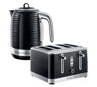 4 Slice Toaster & Kettle Set, Inspire Russell Hobbs Black One Size