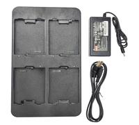 4-Slot Battery Charger Cradle with Adapter and Power Cord for Honeywell CT40 CT60 CT50 CT45 CT47 CT40XP CT45XP CT60XP Handheld Scanner,Battery Charging Station/Base Supports Scanner Battery