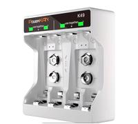 4-slot Battery Charger Type C Input, Fast Charging Function, Intelligent Battery Detection Technology 1.2V AA/AAA Ni-MH and 9V Ni-MH/ 8.4V Li-IonBattery