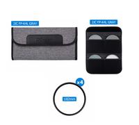 4 Slots Camera Lens UV CPL ND Filter Case Pouch Storage for 62mm 67mm 77mm 82mm
