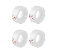 4 Small Clear Tapes, 18mm x 50m Sellotape Rolls Cellotape Small Rolls Refills Transparent Packing Tape Gift Wrapping Tape Invisible Sticky Sellotape for Dispenser Home Office (18mm x 30m/ 4 rolls)