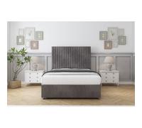 Comfort Beds Denver Naples Divan Base No Drawers - 54" Headboard in Grey | Size: Small Double Comfort Beds Grey Small Double