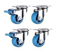 4 Small Swivel Casters for Fur 38mm Nylon Moving Wheels Replacement Trolley Castors with Screws Ideal for Flower Pots and es Blue