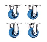 4 Small Swivel Plate Casters for Fur Nylon Trolley Wheels with Screws Universal 38mm Ideal for Flower Pots & es & Easy to Move Blue