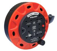4 Socket Cable Extension Lead With 13 Amp Rating And 50 Metre Drum Reel