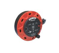 4 Socket Extension Lead Reel, 5 Meter, 13A, 240V, with Safety Cut Out Switch, Casette Reel - 5 Meters Red