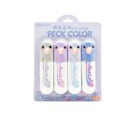 4-Soft-Headed Pecking Pen Cute Parrot Fun Learning Pen-Suit C- Inclined Head