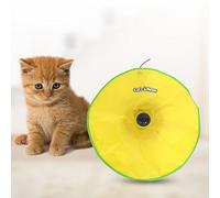 4 Speeds Yellow Electronic Cat's Meow Undercover Clawing Mouse Cat Interactive Toy Training Tool for Cats of All Ages