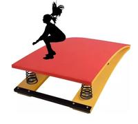4 Springs Gymnastics Springboard for Kids Adults, Vaulting Training Spring Boards Gymnastics, Portable Curved Spring Board Gymnastics Vault with Anti-Slip Mat for Outdoor Training Exercise 50x80CM