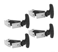 4 Stainless Steel Tension Locks with Rubber Elastic Pull Locks for Reliable Hood Holding and Secure Closure on For Toolboxes and Heavy Equipment