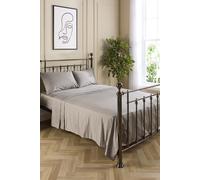 4 Star Flat Sheet Hotel Pure Luxury Grey Super King