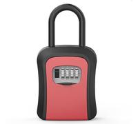 4-Stellar Wall-Mounted Key Box with Removable Ball - Secure Key Lock Box Colorful Compact Size 146 x 95 x 43 mm (Red) - Ideal for Outdoor Use Home Security