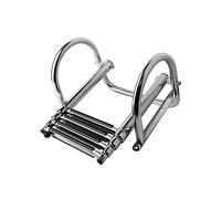 4 Step Folding Boat Ladder Stainless Steel Upper Platform for Dock, Swim Pool, Marine, Pontoon