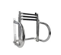 4 Step Folding Boat Ladder Stainless Steel Upper Platform for Dock, Swim Pool, Marine, Pontoon