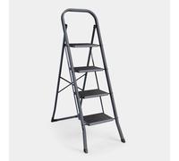 VonHaus 4 Step Ladder - Anti Slip Feet, Foldable, Easy to Store Step Ladder, 150KG Max Capacity - Premium Quality Ladder for DIY and Gardening Projects - Durable Steel