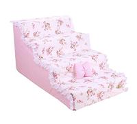 4-Steps Pet Stairs Dog Steps Climbing Activity Ladder Ramp Mobility Aid For Aging Dogs Supplies 80x40x40cm 13 Colors pet dog(L)