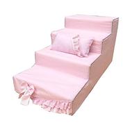 4-Steps Pet Stairs Dog Steps Climbing Activity Ladder Ramp Mobility Aid For Aging Dogs Supplies 80x40x40cm 13 Colors pet dog(M)