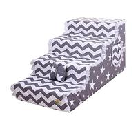 4-Steps Pet Stairs Dog Steps Climbing Activity Ladder Ramp Mobility Aid For Aging Dogs Supplies 80x40x40cm 13 Colors pet dog(B)