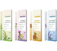 4 Stick Upgraded Herbal Diffuser Pens, Mullein Inhaler for Lung Cleansing and Breathing Support, Portable Atomizing Air Freshener