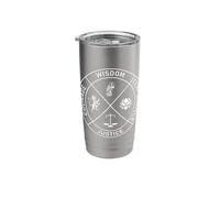 4 Stoic Virtues Wisdom Temperance Justice Courage Stoicism Stainless Steel Insulated Tumbler