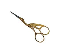 4" STORK GOLD SCISSOR FOR EMBROIDERY, MANICURE, NAIL ART, CRAFT & SEWING