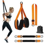 4-Stretch Band Set With Foot Pedals, Suitable For Ankle/core Muscle Training, Ideal For Home And Gym Workouts.(Basic Set,150lb)