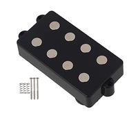 4-String Bass Guitar Pickup, Passive Pickup for Double Bass - Black Pickup with Magnets & Copper Wiring (Includes Screws & Springs)