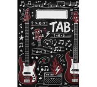 4 String Bass Guitar Tab Notebook: A4 Tablature Notebook - 100 pages to write all your songs