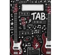 4 String Bass Guitar Tab Notebook: A4 Tablature Notebook - 100 pages to write all your songs