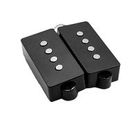 4 String Bass Guitars Pickups Set: Precision Bridge Pickup + Copper Core + Ceramic Magnets-Black-2pcs| Small Wired Electric Bass Supplies for Luthier| Musicians Upgrade & Repair