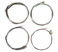 4 - String Bass Strings - Plated Steel Core, Colored Ball Head, 4 - Piece Set - Durable, Clear Sound, Easy Identification for Beginners and Players