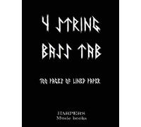 4 STRING BLANK TAB music book: 100 sheets of lined paper for bass and 4 string instruments: Volume 1 (Harpers Music Books)