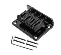 4 String Box Fixed Guitar Bridge Strings Through Body 60 * 38.5mm Tailpiece Black/Gold/Chrome(Schwarz)