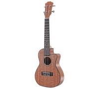 4 String Electric Acoustic Guitar, Hawaiian Instrument With Mahogany Body, Professional Sound, Built-In Pickup System