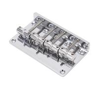 4 String Electric Bass Bridge Premium Zinc Alloy Adjustable Saddles and Tailpiece Kit Vintage Style Bass Bridge for Jazz or Precision 86MM