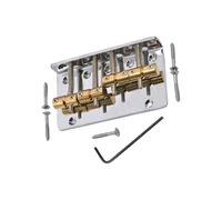 4 String Electric Bass Guitar Fixed Bridge Assembly Metal Texture For Bass Guitar Brass Saddles