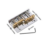 4 String Electric Bass Guitar Fixed Bridge Guitar Bridge Assembly Metal Texture For Electric Bass Replacement