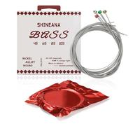 4-String Electric Bass Strings - Nickel Alloy Wound with German Hex Steel Core | Light Coating for Longevity | Vacuum Sealed (45-105 Medium) | Smooth Feel & Balanced Warm Tone (Light-Coating)